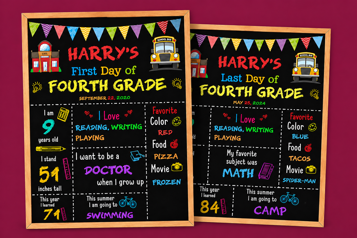 Little Legacy First & Last Day of School Chalkboard