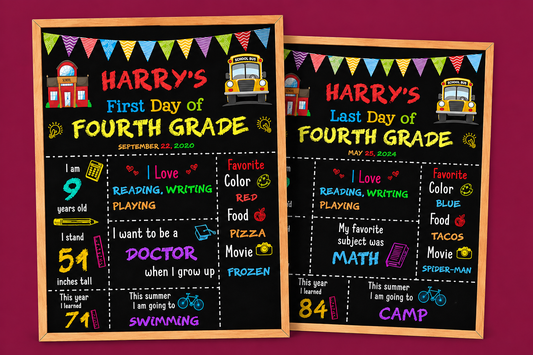 Little Legacy First & Last Day of School Chalkboard